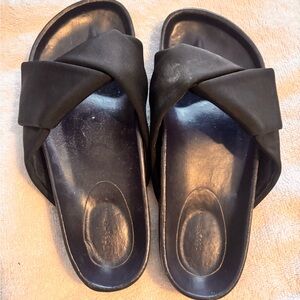 Celine Black Slide Sandals